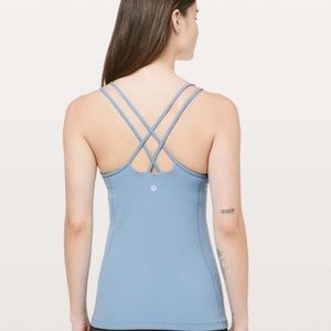 Light Blue Lululemon Free to Be Tank Top with Strappy Back Power Y Tank